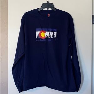 Navy Colorado Long Sleeve T-Shirt